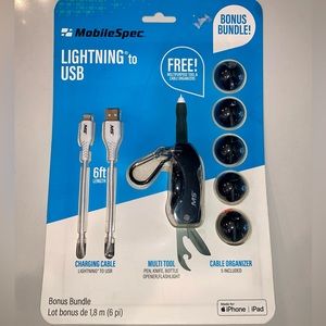 Mobil Spec 6 ft Charing Cable Bonus Bundle